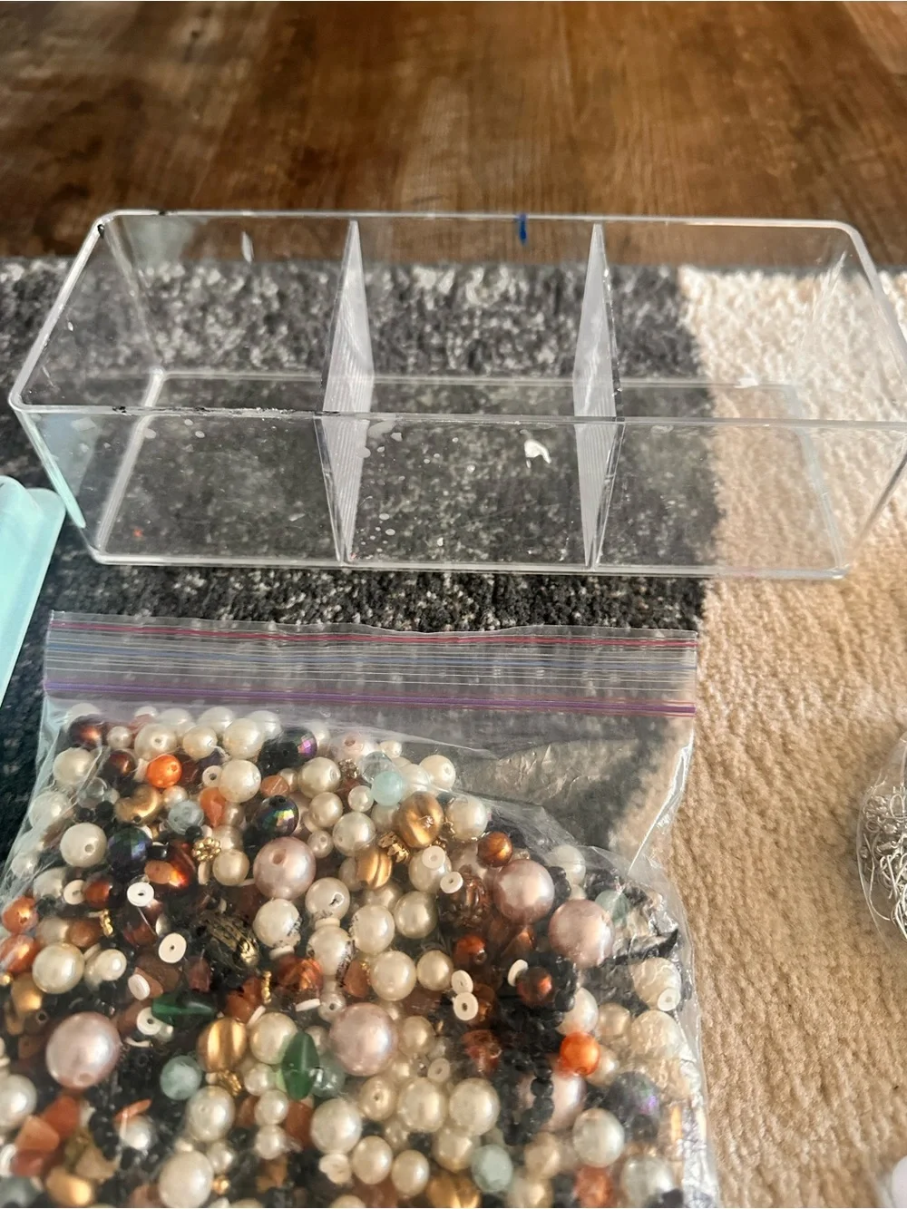 Clear Acrylic 3-Compartment Storage Tray - Home Organization
